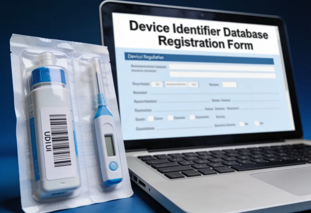 Dispositivo médico com etiqueta UDI e registro no GUDID